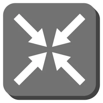 Center Arrows Rounded Square Vector Icon Stock Illustration