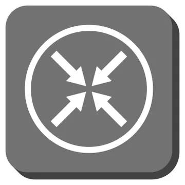 Center Arrows Rounded Square Vector Icon Stock Illustration