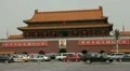Center of Beijing, China, Gate to Forbidden City, Tiananmen Square, Crowds HD Footage