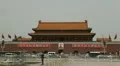 Center of Beijing, China, Gate to Forbidden City, Tiananmen Square, Crowds HD Footage
