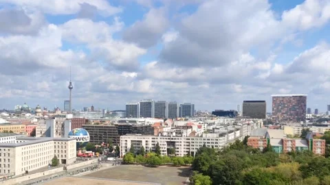 Center of Berlin (Mitte) from a bird's eye view. Timelapse. Stock Footage 211789221
