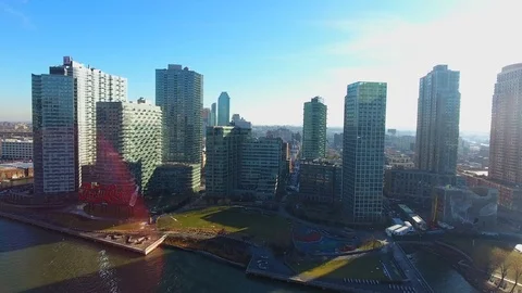 Center Boulevard Condominiums Stock Footage 74664889