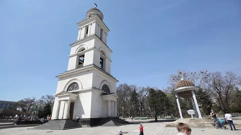 The center of Chisinau Stock Footage 61134304