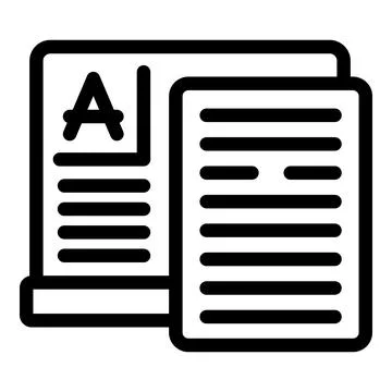 Center class icon outline vector. Course learn Stockillustratie