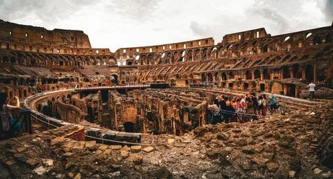 Center of colosseum Stock Photos