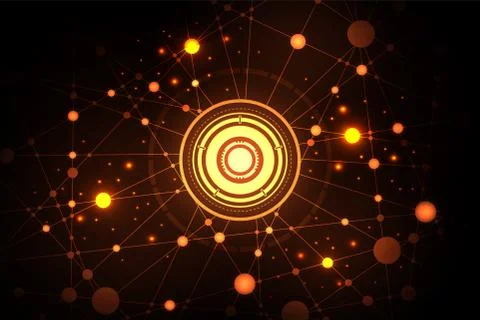 Center of communication system. Stock Illustration