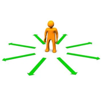 Center of connections Stock Illustration