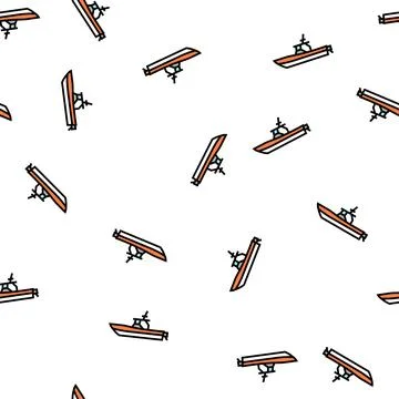Center console boat vector seamless pattern Stock Illustration