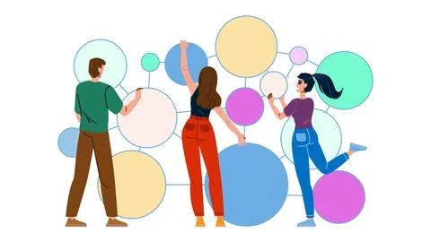 Center data governance vector 스톡 일러스트