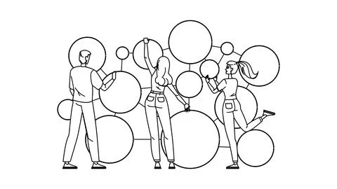 Center data governance vector Illustrazione stock