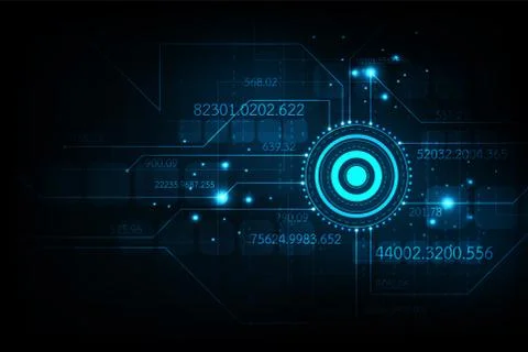 The center of digital communication system. Ilustração Stock