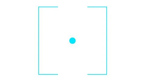 Center Dot Selection Frame Overlay, Minimal UI Focus Border Element Illustrazione stock