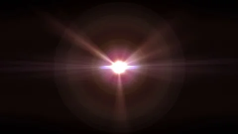 Center flickering star sun lights optical lens flares shiny animation art Stock Footage 85508461