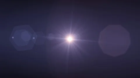 Center flickering star sun lights optical lens flares shiny animation art Stock Footage 85515033