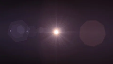 Center flickering star sun lights optical lens flares shiny animation art Stock Footage 85515231