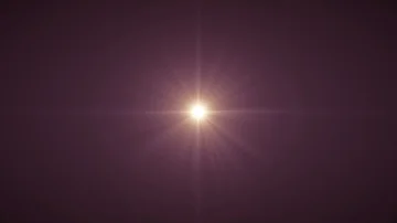 Center flickering star sun lights optical lens flares shiny animation art Video stock 85594403