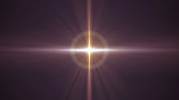 Center flickering star sun lights optical lens flares shiny animation art Video stock 85599258