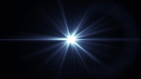 Center flickering star sun lights optical lens flares shiny animation art Stock Footage 85663285