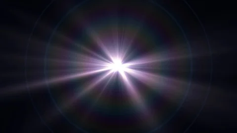 Center flickering star sun lights optical lens flares shiny animation art Stock Footage 85665331