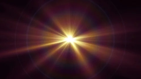 Center flickering star sun lights optical lens flares shiny animation art Stock Footage 85665451
