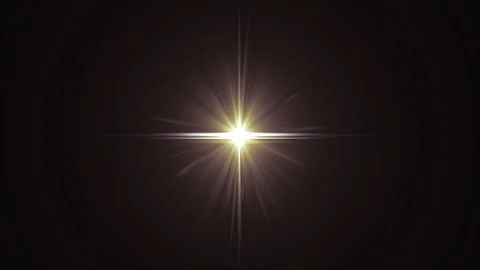Center flickering star sun lights optical lens flares shiny animation art Video stock 85979541