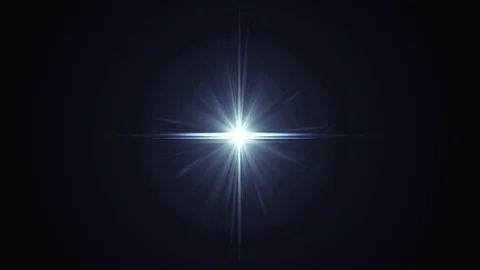 Center flickering star sun lights optical lens flares shiny animation art Stock Footage 85979673