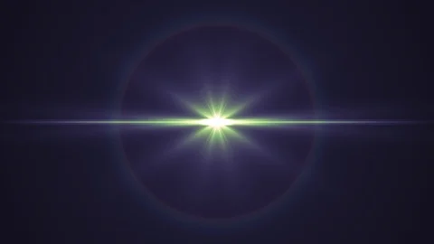 Center flickering star sun rays lights optical lens flares shiny animation art Stock Footage 85643905