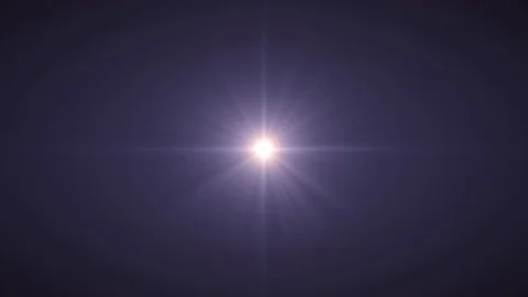 Center flickering star sun white lights optical lens flares shiny animation art Stock Footage 85594586