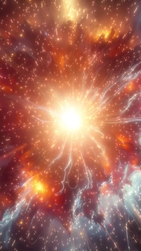 The center of the galaxy. Big explosion. Stock Footage 267958321