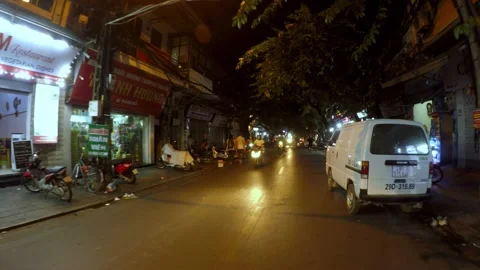 The center of Hanoi at night Stock Footage 146282967