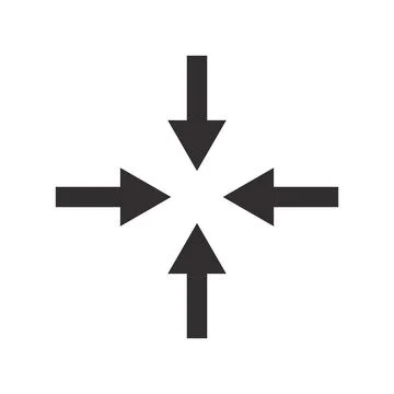 Center icon vector Stock Illustration