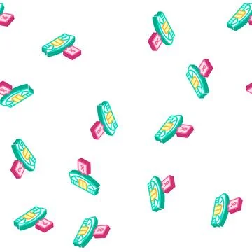 Center for make aids hiv analysis isometric icon seamless pattern Stock Illustration