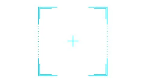 Center Marker Tracking Box Overlay, Camera Motion Tracking Interface Illustrazione stock