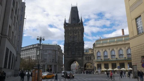 In the center of old Prague Stock Footage 117680506