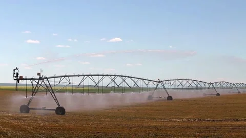 Center Pivot Irrigation Equipment Stock Footage 150712155