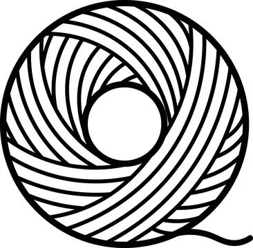 Center pull yarn cake for neat knitting Illustration
