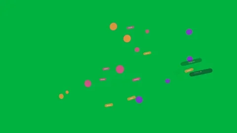 Center pulse sparking nodes or bars bursting sending fading and settling into Stock Footage 329593549