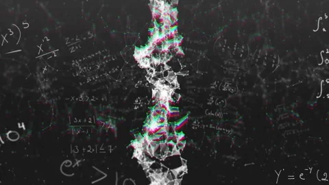 Center pulse starting vertical node mesh pulsing, bulging and twisting, shifting Stock Footage 329594258