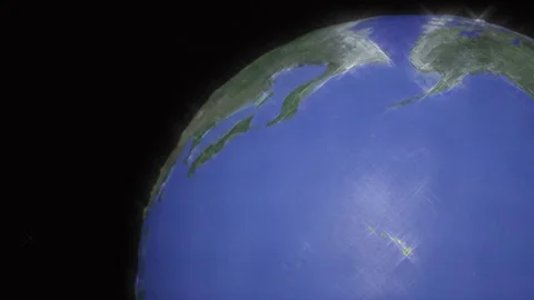 Off center seamless loop of top of light glimmer globe (Silver Version) Stock Footage 72154467