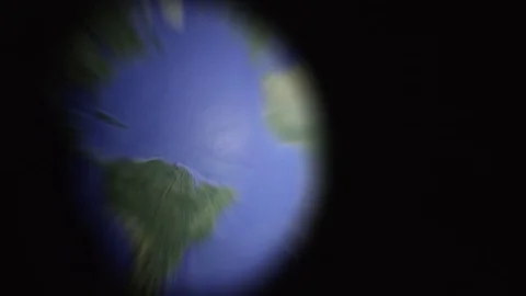 Off center seamless loop of zoom blur globe Stock Footage 72087774