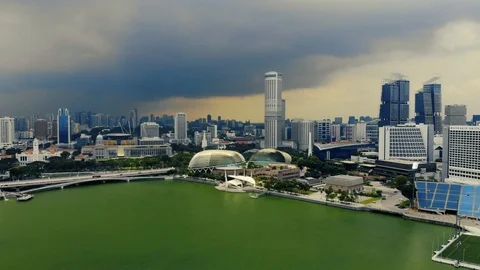 Center of Singapore Stock Footage 90476980