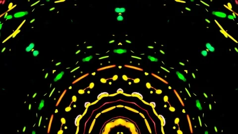 Center of stage kaleidoscopic vj loop Video stock 71256131