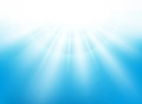 Center sunburst light effect on nice blue sky background Stock Illustration