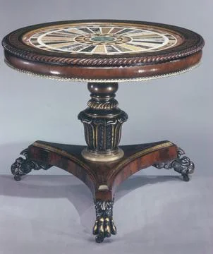 Center Table ca. 1830 Anthony G. Quervelle Although Anthony Quervelle, who .. 스톡 사진
