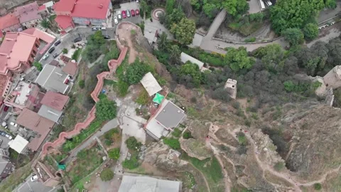 Center of Tbilisi with a quadrocopter Stock Footage 141570848