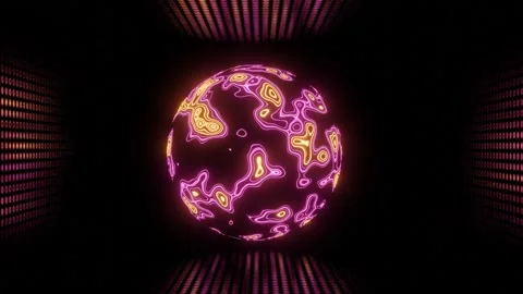 CENTER WAVES LINE SPHERE LOOPABLE Stockbeeldmateriaal 151312978