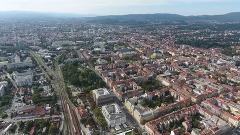 Center of Zagreb Stock Footage 82730364