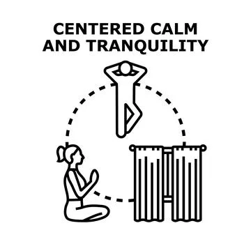 Centered calm and tranquility concept illustration Ilustración de archivo