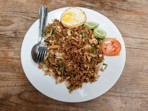 Centered Rice Creation With Balanced Garnish. Stock Photos