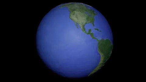 Centered seamless loop of cartoonish style globe Stock Footage 72113325